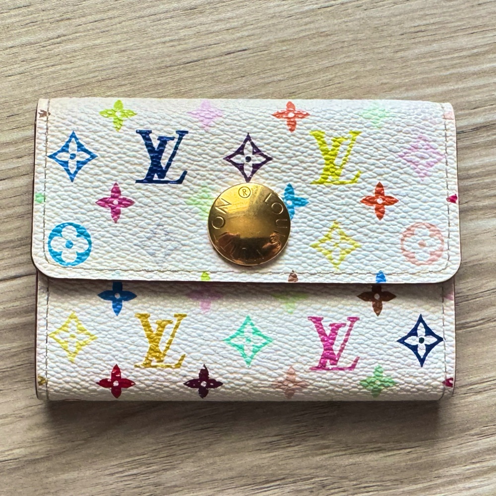Louis Vuitton TAKASHI X MURAKAMI White Coin Pouch/Card Holder